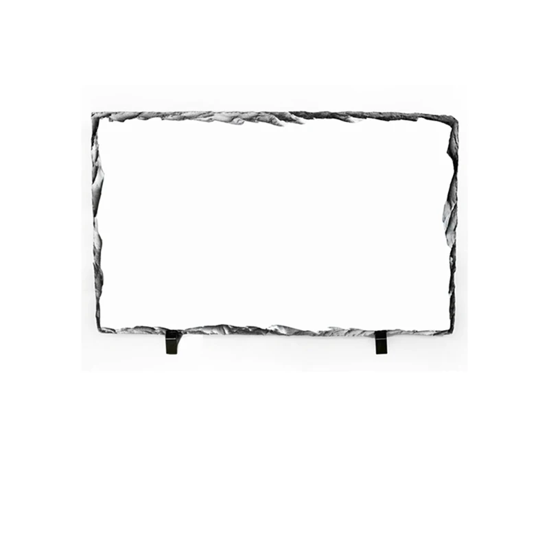 Wholesale 15*20cm sublimation blanks rock stone photo slate frame for customised printing