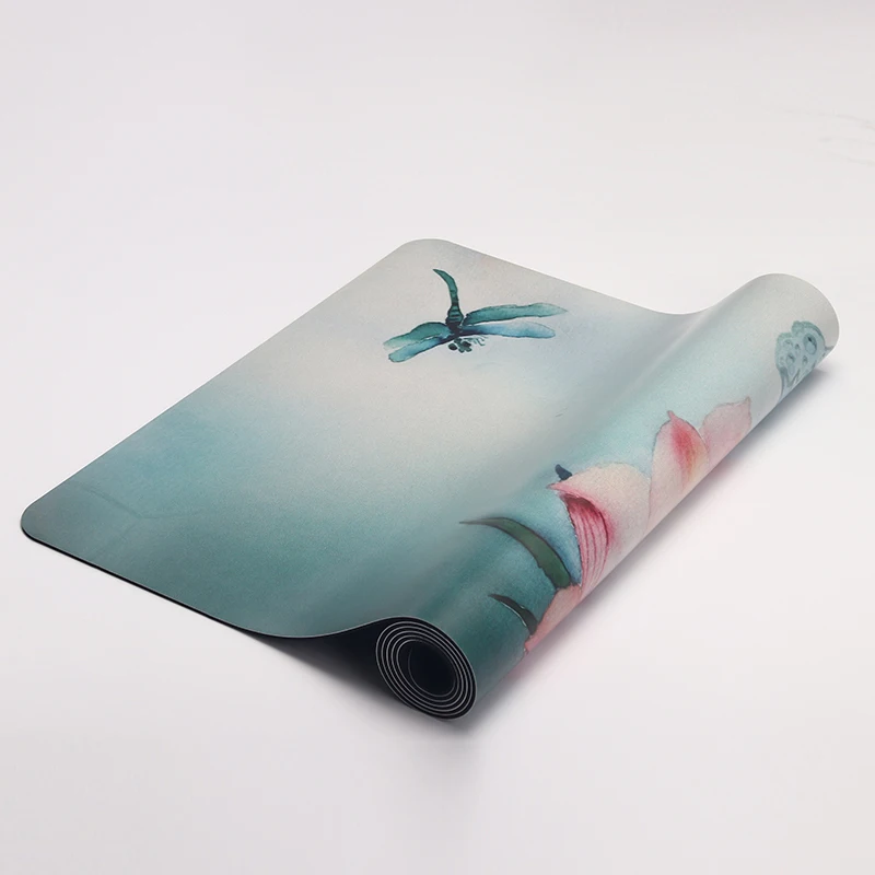 Frosted Luxury Exercise Extra Wide Thick Large Colorful Personalize Custom Gold Marble UV Print Size Nonslip Pu Rubber Yoga Mat