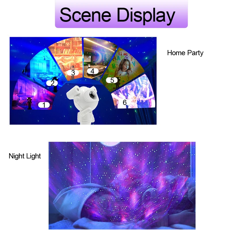 Indoor Lighting Christmas Lights Laser LED Kids Astronaut Home Decor Light Projector With Remote Control