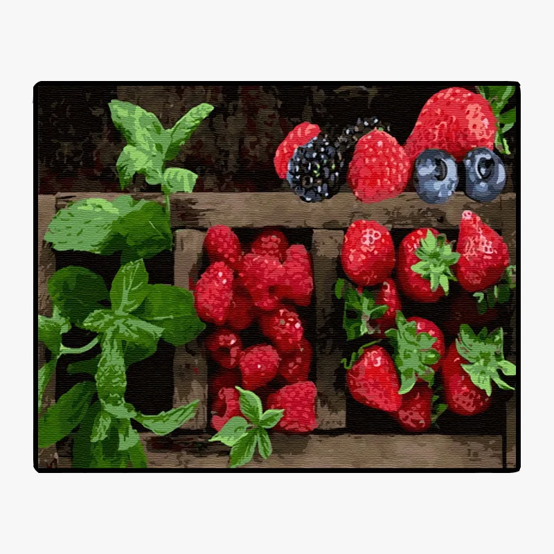 Paint boy GX37318-40*50  oil painting by number Raspberries, blueberries, fruit customizable wholesale