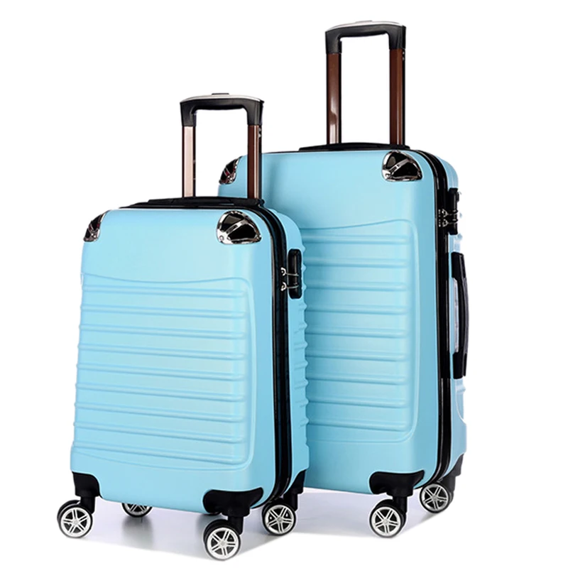 
2021 HOT SELLING ABS PC trolley luggage set four wheels travel hard case coloful business luggage suitcase set zipper case 