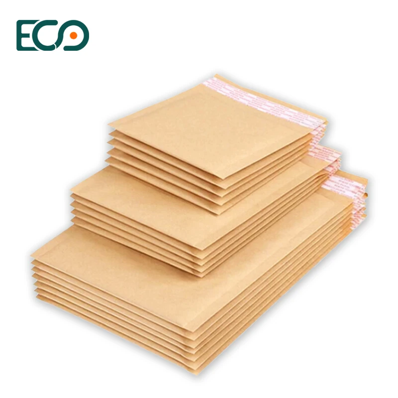 Self Sealing Ups Express Poly Kraft Bubble Bag Brown Paper Bubble Mailers 100 Pcs Bubble Packaging Mailers