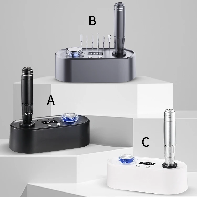 Salon Nail Drill Polisher File Machine Set for Home Nail Art Electric Acrylic High Power 40000rpm 60W EU Nail Beauty Products