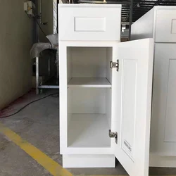 Gabinetes de Cocina RTA White Shaker Modular Kitchen Cabinets Solid Wood Direct From China