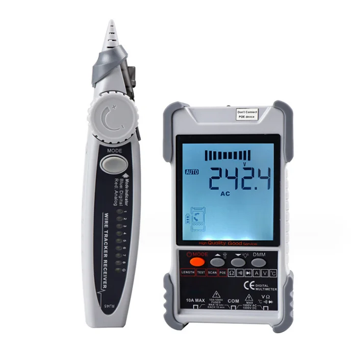 ET616 /ET618 Network Cable Tester Analogs Digital Search POE Test Cable Pairing Sensitivity Adjustable Network Cable Tester