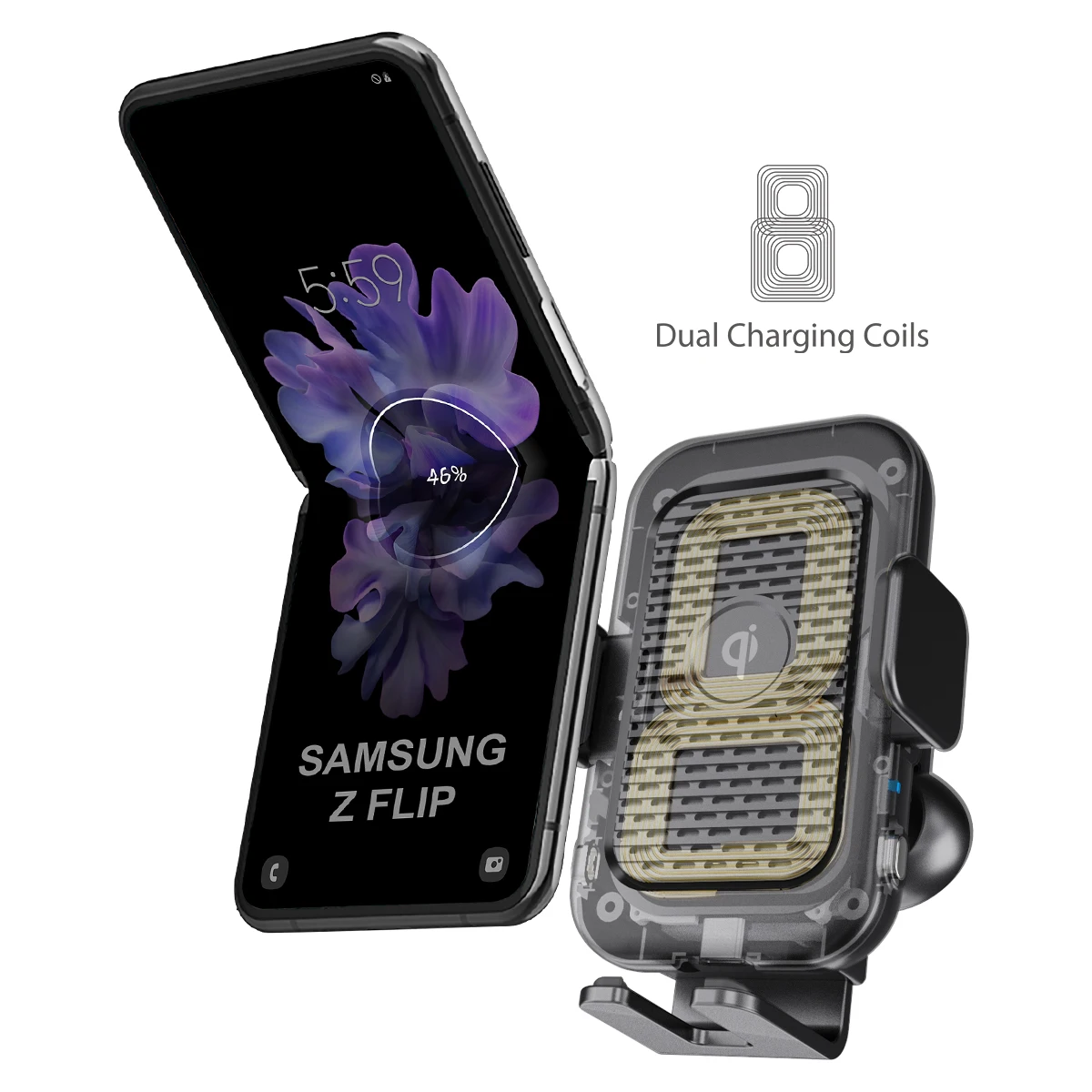 European Quality Z Fold 3 10w Qi Fast Wireless Car Charger For Iphone 11 12 13 14 pro Max Huawei