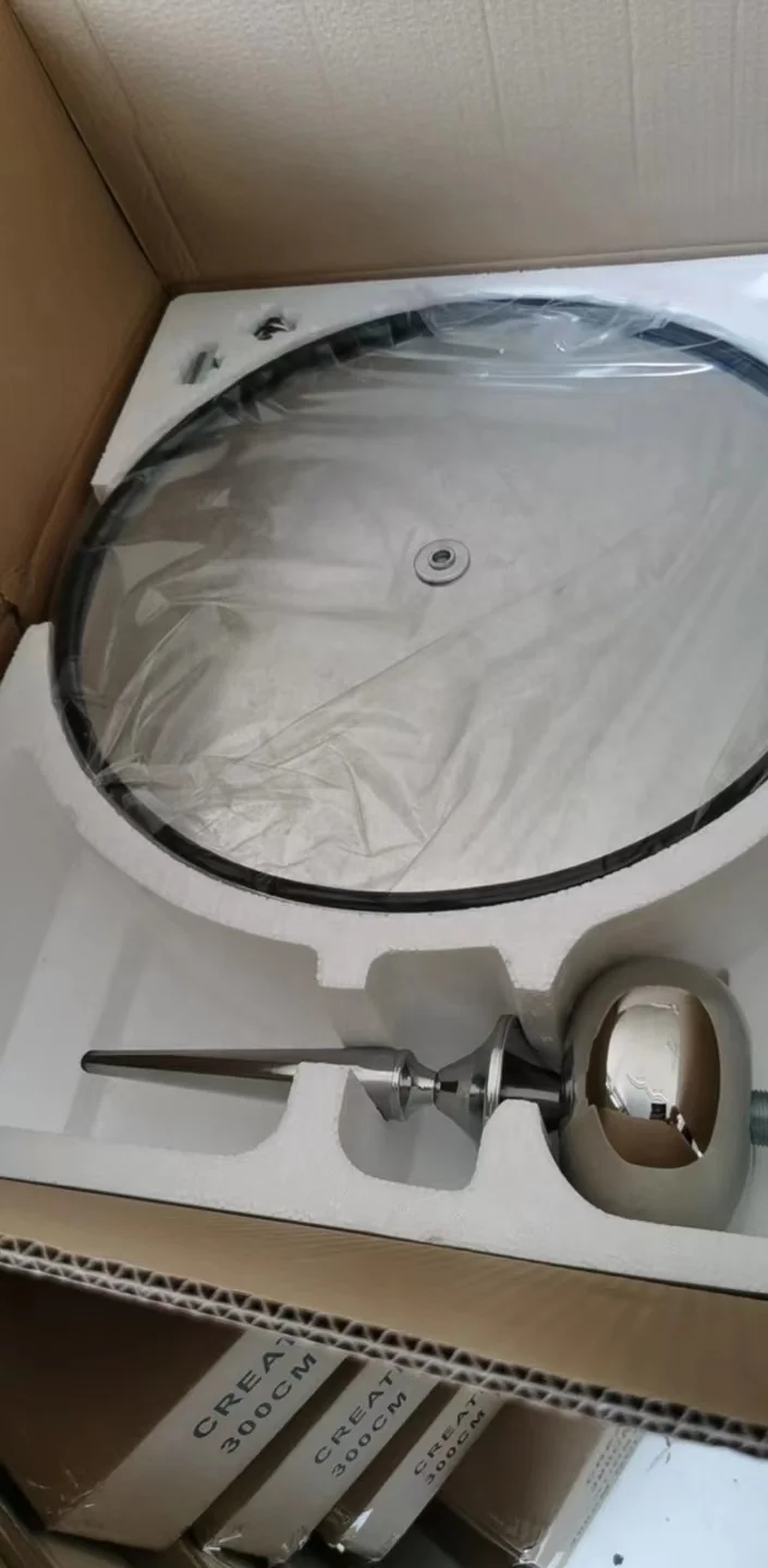 Custom 2.6m 3m stainless steel flagpole mirror polished straight office indoor free standing base gold silver flag pole