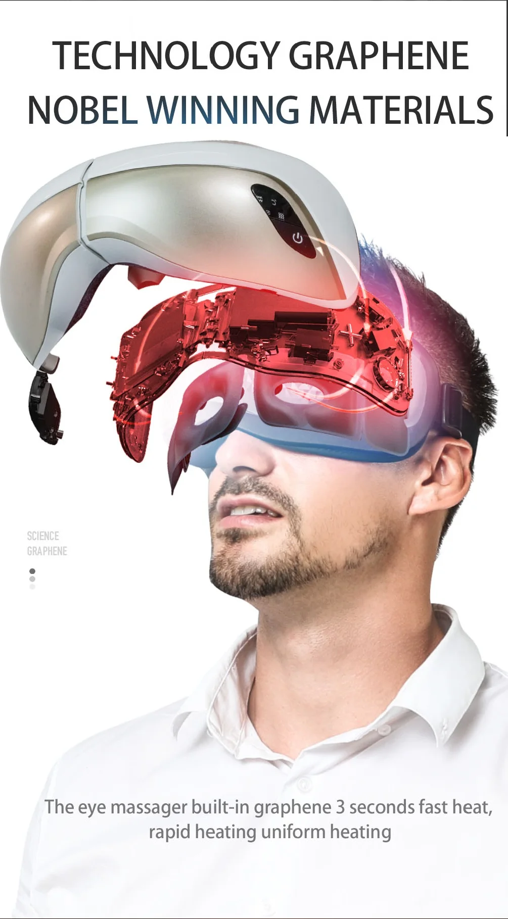 Electric Smart Eye Heating Care Home Office Eye Massager  Wholesale Improve Sleep With Music