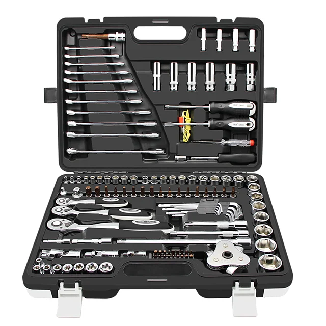 123Pcs Hand Tool Set Wrench Auto Repair Workshop Tools Professional Mechanic Hand Tools Box Set With Ratchet Wrench Set