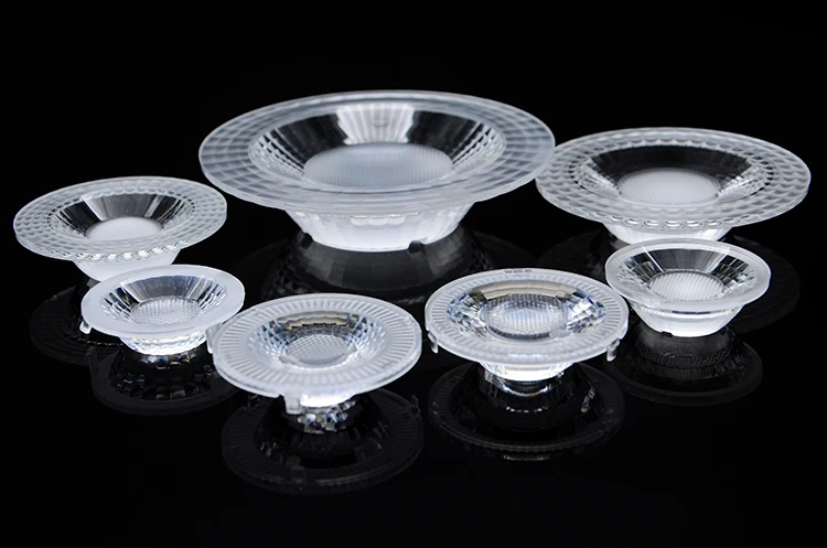Manufacturer 75MM PMMA PC Plastic Optical LED Lens Indoor Retail Led Lenses Down Light Spot Light Track light lens TIR LED L