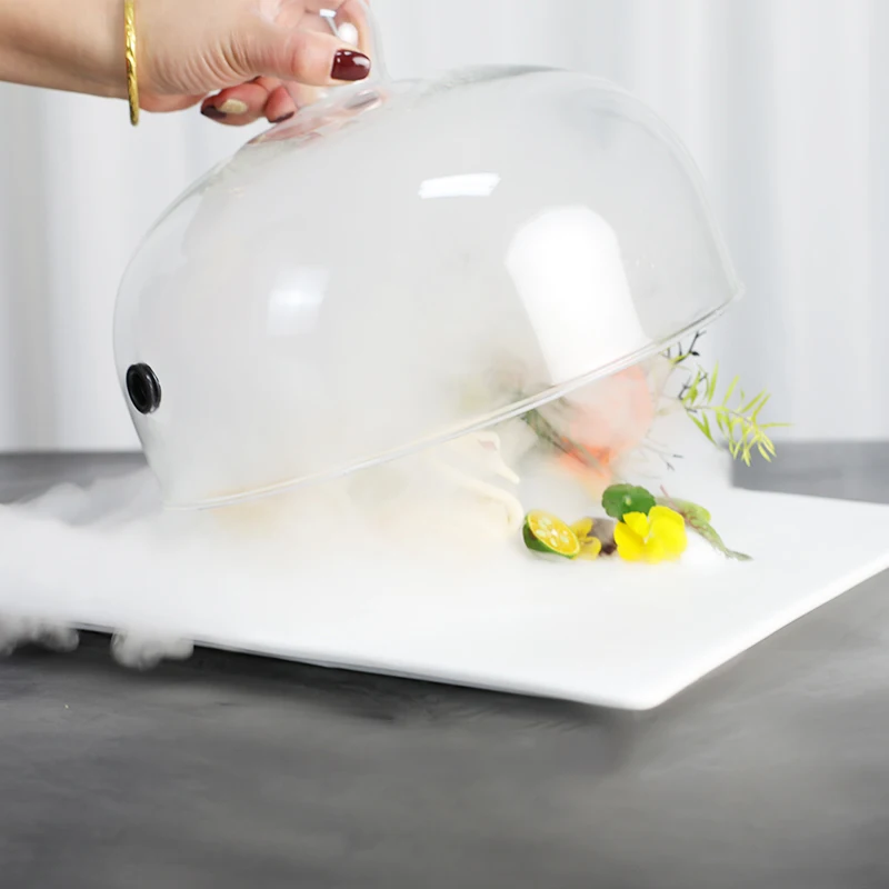 Clear Glass dome  fresh-keeping cover molecule gourmet gourmet cake glass cover glass tableware cookware