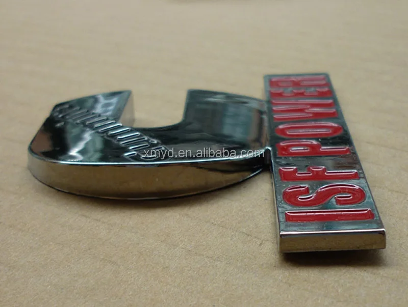 Custom ABS Plastic Material Decorative Car Logo Signs With Painting Letters Car Accessories