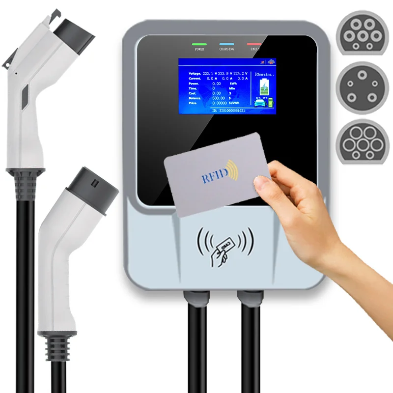 High Performance Waterproof Custom ev charger type 2 22kw Ev Charger Charging Station Bidirectional wallbox ac ev charger