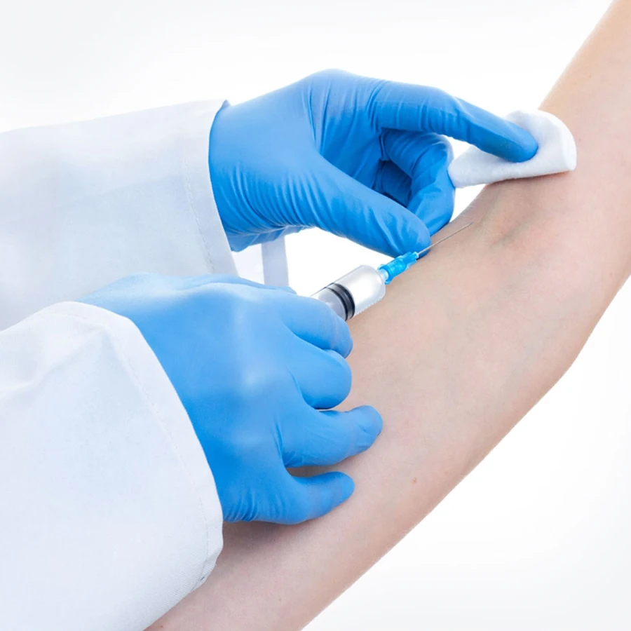 Chemotherapy Equipment Disposable Medical Sterile Surgical Hand Exam Blue Nitrile Chemotherapy Gloves