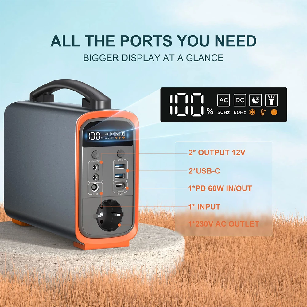 Sunark high quality 12v portable power station 200w best powered generator