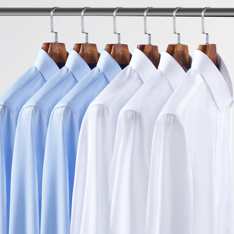 Оптовая продажа, 100% хлопок, без минимального заказа, быстрая доставка, женские весенние и мужские официальные рубашки-смокинги