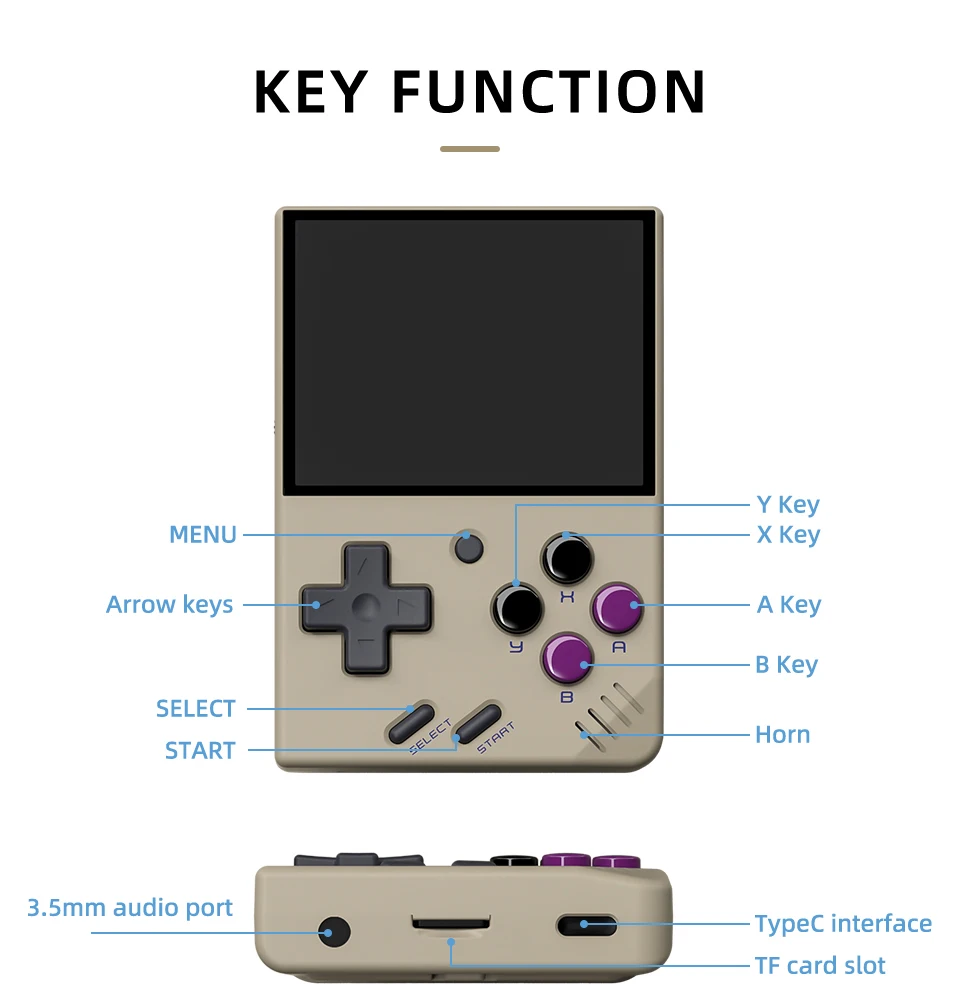 MiYoo 2 V 2 Plus 32gb Portable New Consola 3.5 Ips Display Video Gaming Black Case Retro Console Handheld Game V2 Miyoo Mini