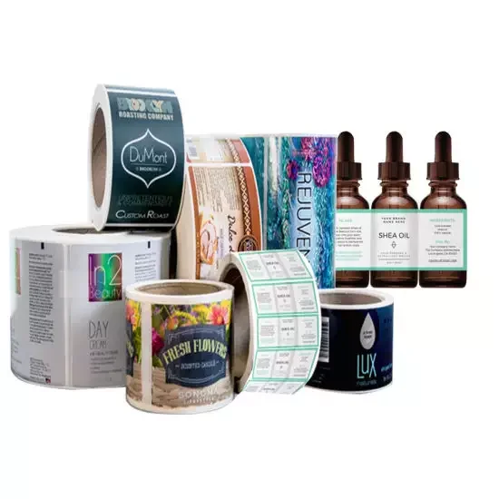 Custom Adhesive Cosmetic Skincare Label Printing Blank Silk Screen Sheet Sticker Labels For Skincare