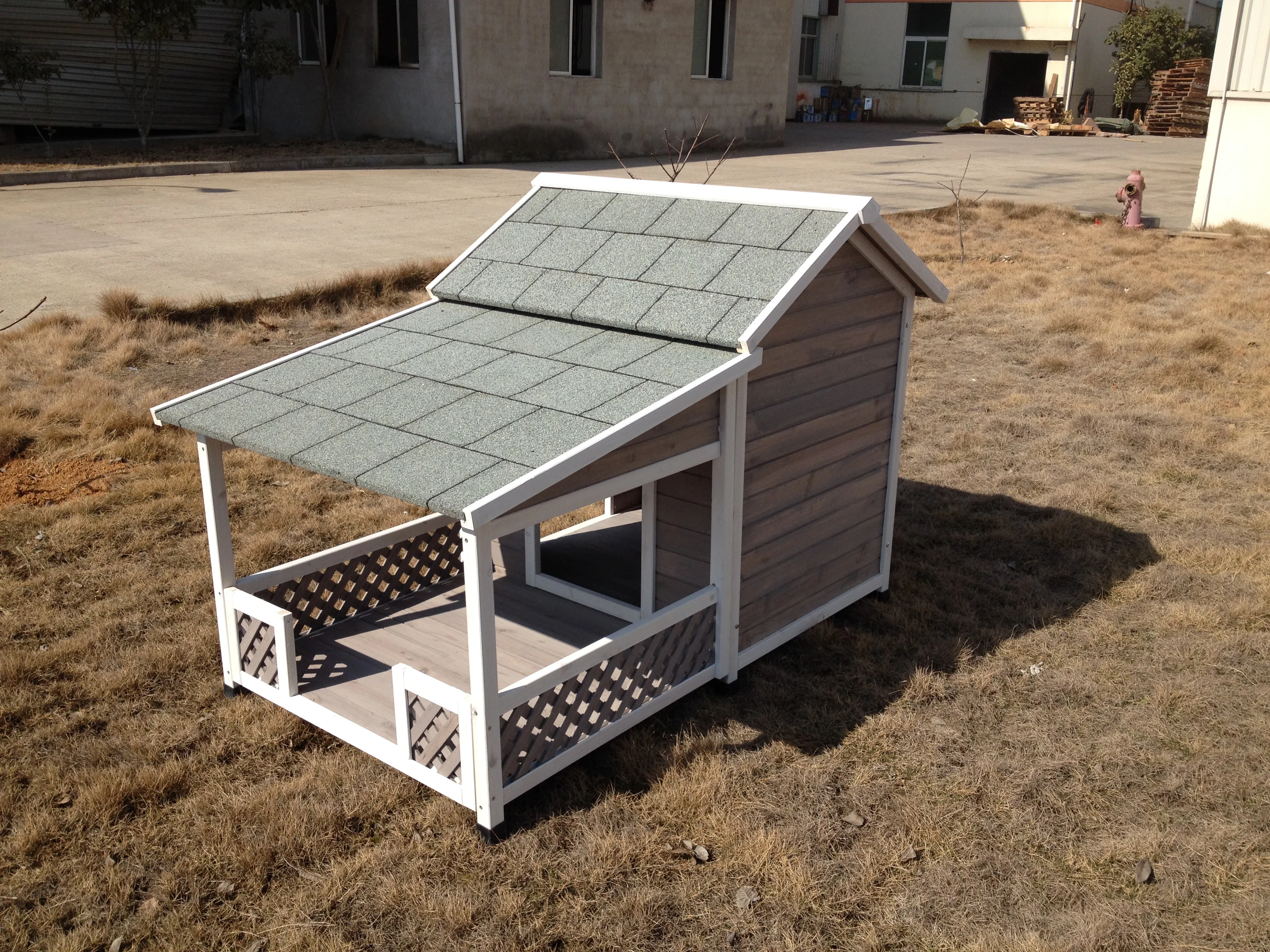 new Design Wooden Extreme Outback Log Cabin Outdoor Dog House Kennel Cages Portable Pet Houses