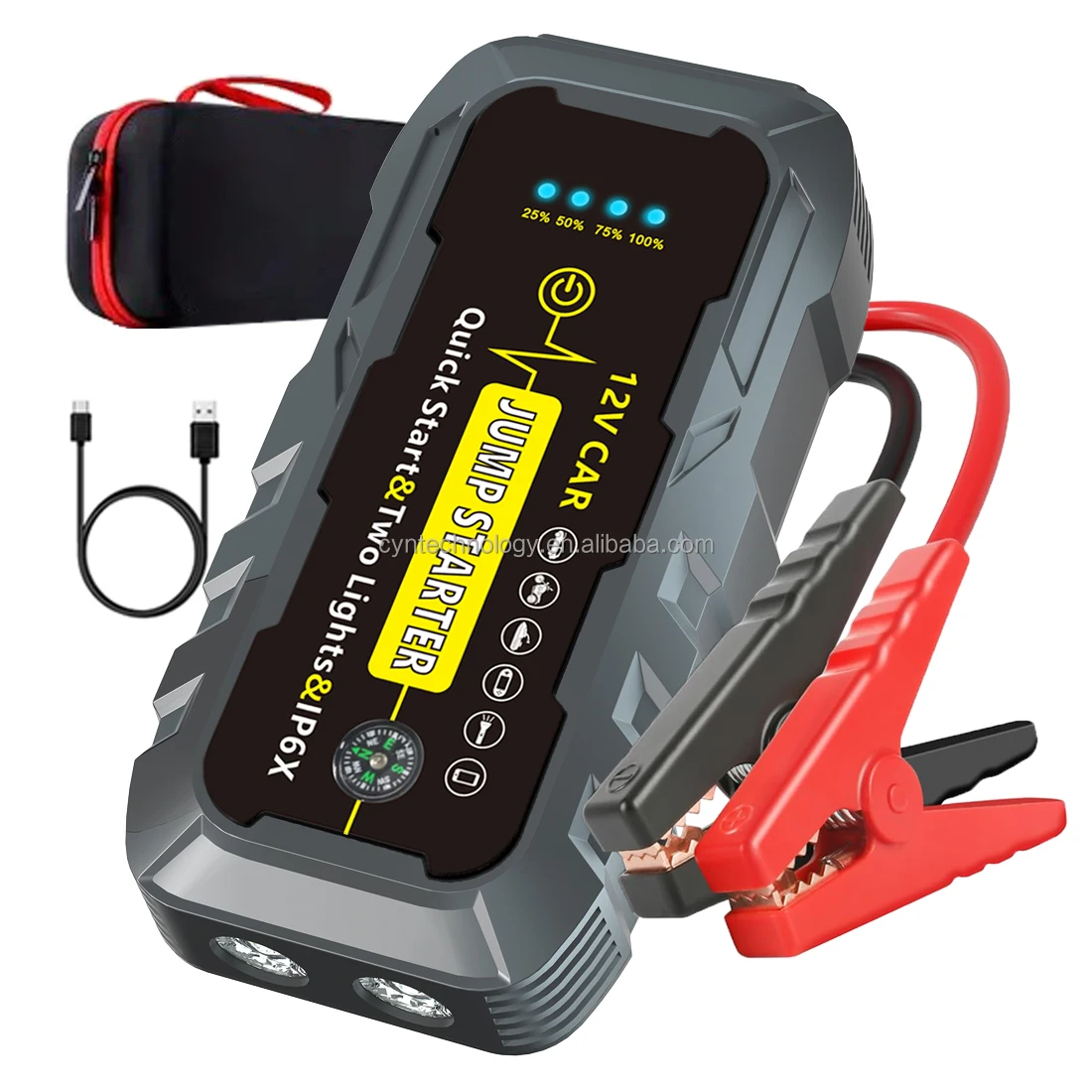 1000A Portable Jump Starter Battery Pack Emergency Lithium Battery Booster Jump Box Portable 12V Car Jump Starter Battery Pack