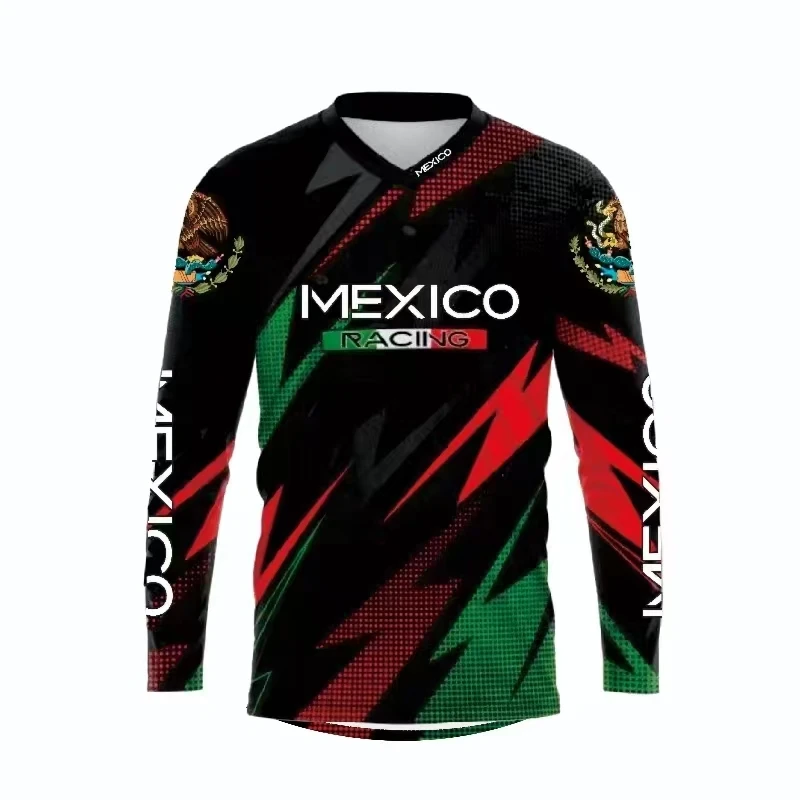 Mexico USA popular High Quality Motorcycle Motorbike Biker jersey  MTB MX BMX downhill motocross Tshirt moto riding jersey