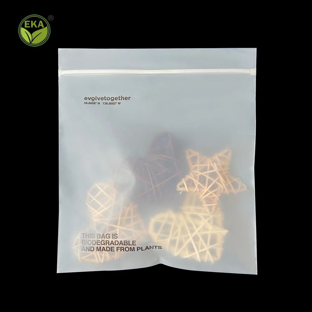 Plastic Bag Custom Envases De Lenceria Cornstarch Zipper Bag High Quality Lingerie Biodegradable Ziplock Packaging Bags