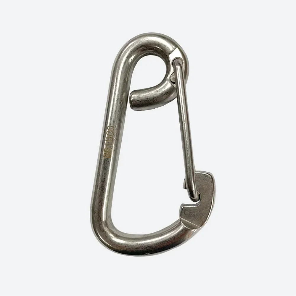 Stainless Steel 316 Simple Lobster Claw Spring Hook Safety Carabiner hook for handbag hiking