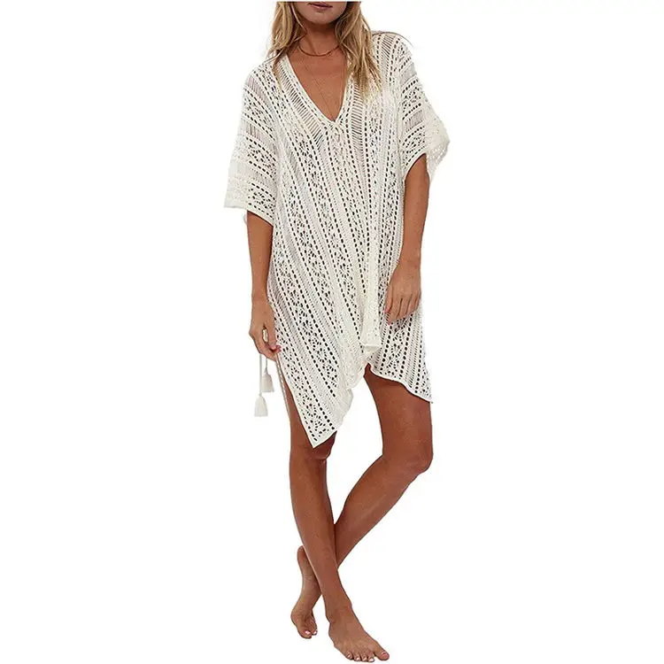 Wholesale Women Salida De Playa Pareo Cover Up Bano Ropa Vestido Mujer Loose Summer Swimsuit Bikini Beach Swimwear Cover Up