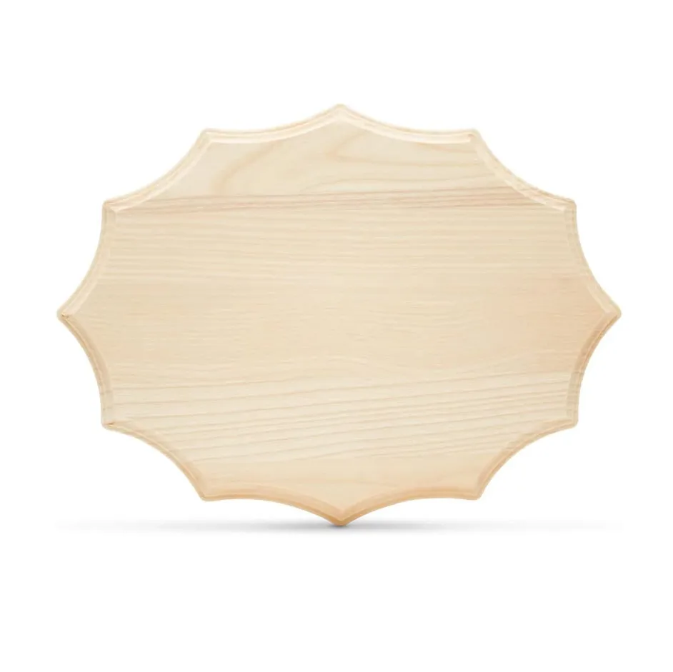 Wholesale Unfinished Solid Wood Blank Metal Trophy Shields And Awards Plaque