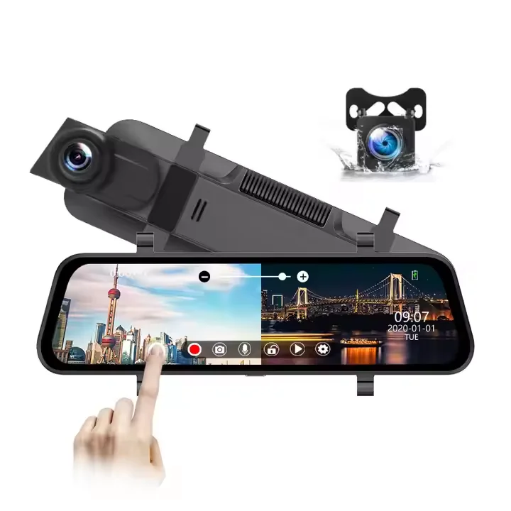 10 inch Touch Screen Car DVR Rear View Mirror Full HD  Wifi Car Cam 1080P 10 Inch Gps Right Hands E-Dog Right Car Monitor Dash C