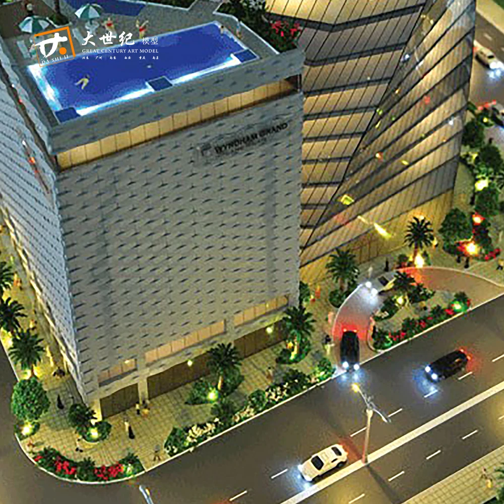 3D Architectural model making 3d models of buildings with pool