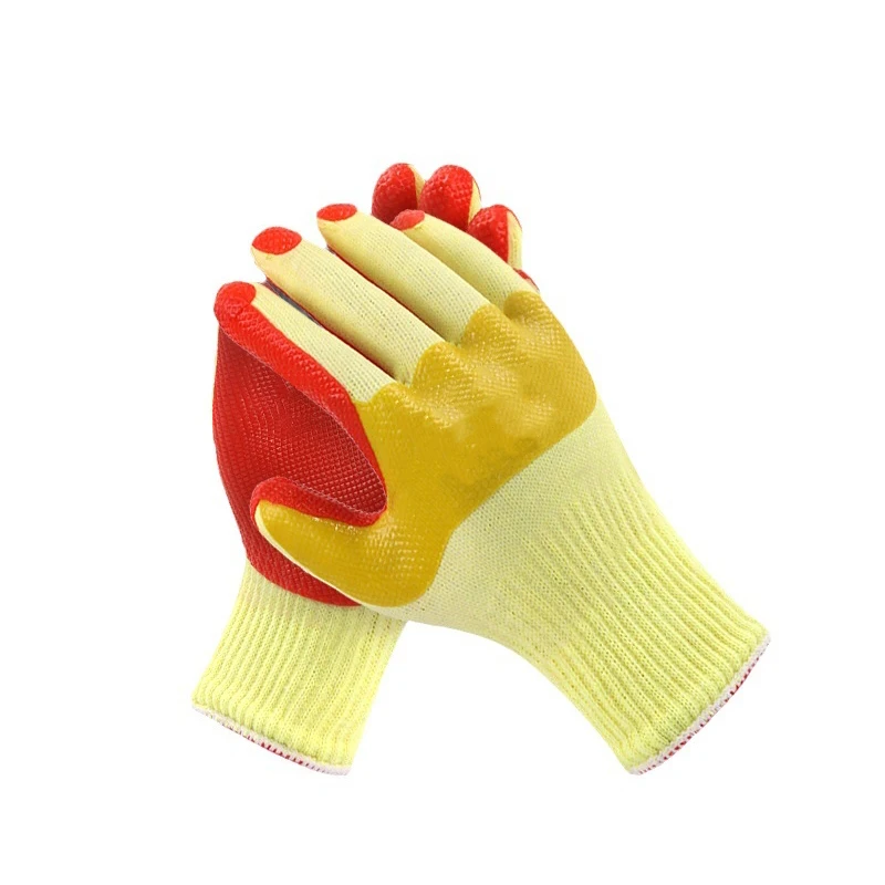 New Style Heavy Rubber Glove Poly-Cotton Liner Heavy Rubber Glove Latex Gloves