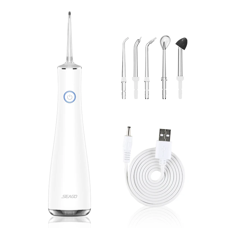 
Seago SG8001 Portable Teeth Whitening Sonic Electric Dental Care Cordless Water Pick Flosser 
