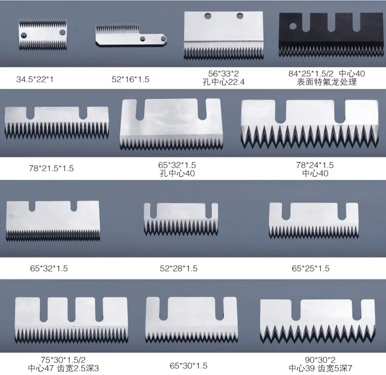 Durable Tooth Blades Double Edge Serrated Blade Knife For Packaging Machine