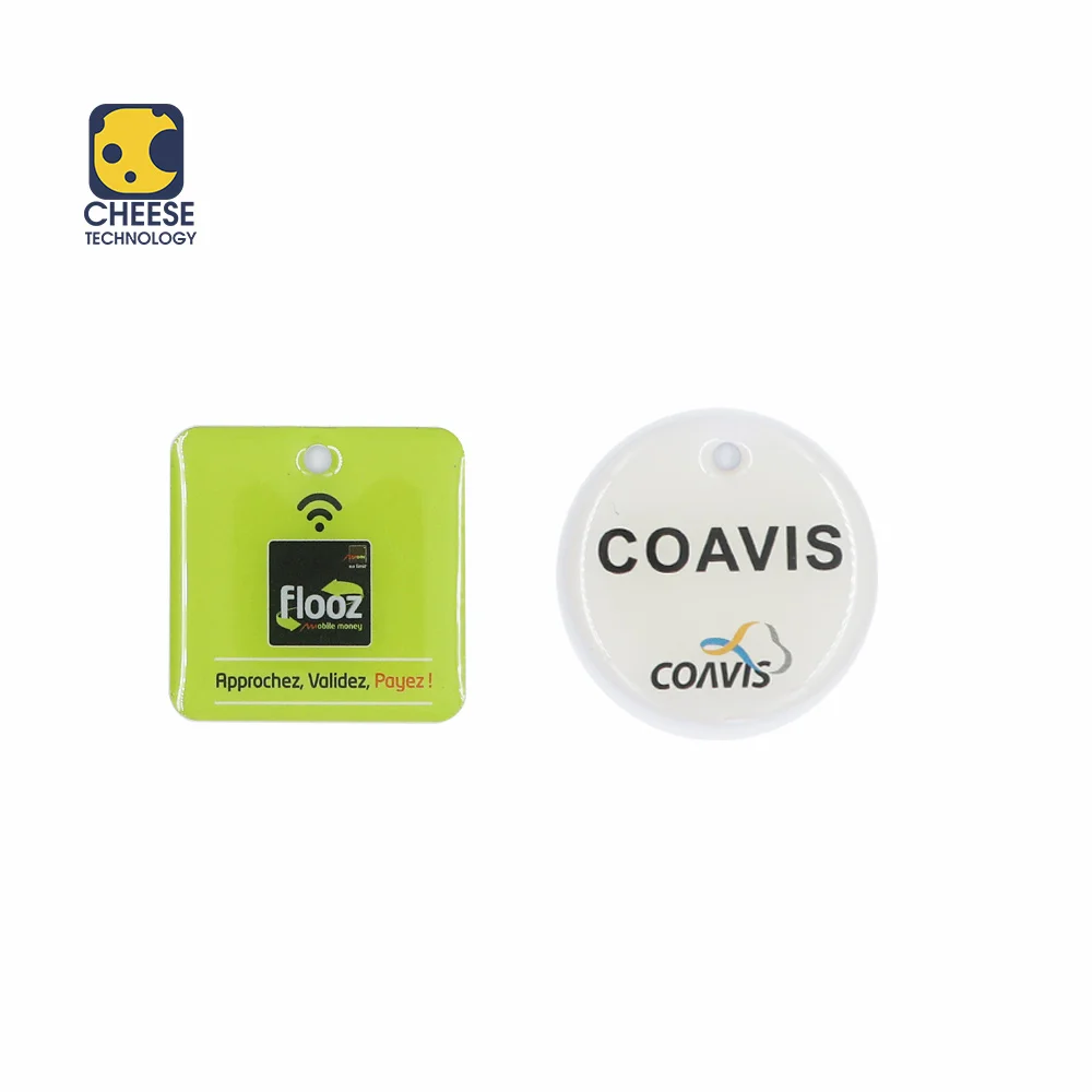 Waterproof Customized NFC Tag Round/Square Epoxy NFC Tag Sticker Epoxy RFID Coin Tag