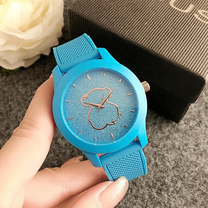 Wholesale Simple Brand 10 Color Wrist Watch Silicone Band Strap Quartz Watches for Women Girls Reloj de mujer