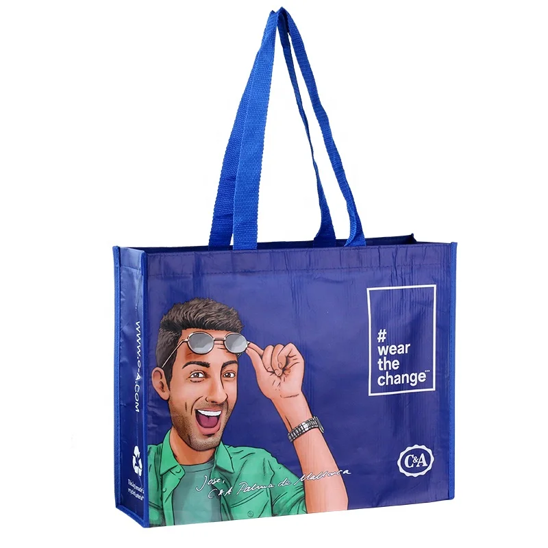 Germany market custom logo printed 100% recycled eco friendly tote bag rpet material for shopping