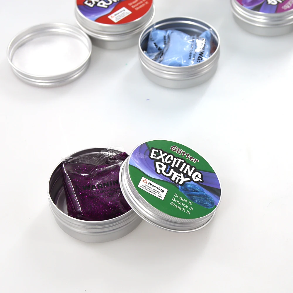 2022 Magnetic Putty 20+color Luid Glass Exciting Putty Slime Sequins Non-toxic Children Toy For Kids Accept Custom