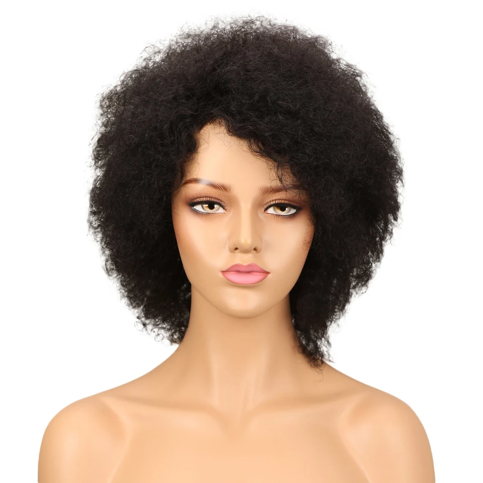 Best Selling SENSE Wine Color Cosplay Afro Kinky Curly Brazilian Remy Human Hair Wigs For Black Women