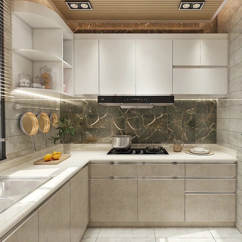 All aluminium cabinets space aluminium magnesium alloy Hanging storage cabinets  customization Kitchen furniture