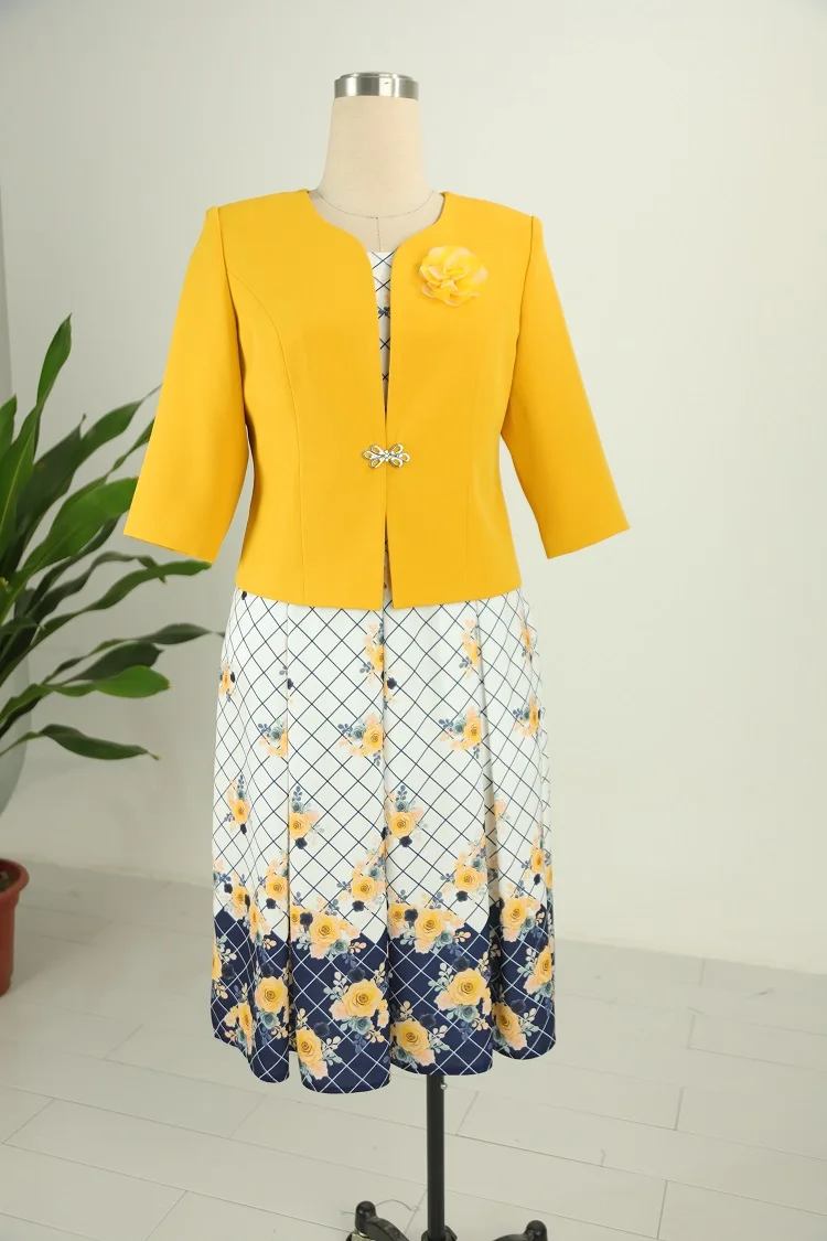 Turkey Women Office Outfit Plus Size Women Church Suits Maxi Church Dress African Women Dress Suit