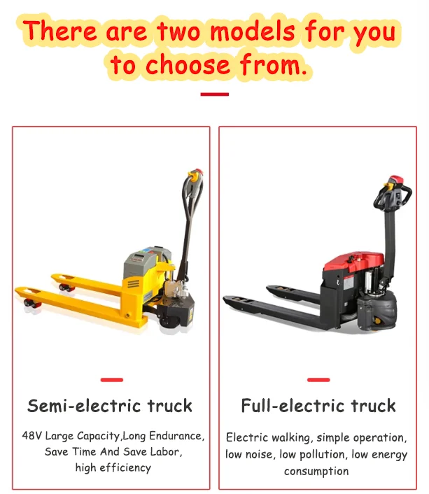 Heavy Duty 2 Ton 3Ton Full Electric Pallet Truck Jack Semi Electric Trolley Large Capacity For Material Handling