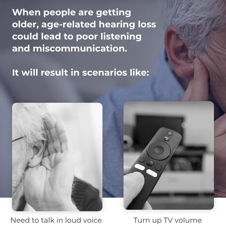 TRANSTEK  Wireless Bluetooth In ear Ear Smart 16 Channels Hearing Aids for the Deaf with Mild to Moderate Hearing Loss