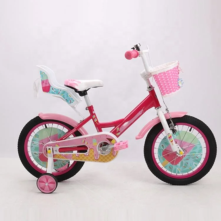 12 14 16 18 20 inch Cycle for Kids princess bike with doll seat with wheel card girls bicycle