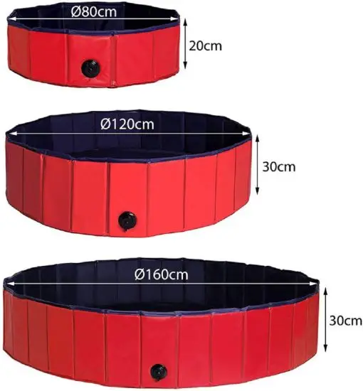 Portable Dog bathtub Pool Foldable Pet Swimming Pool Outdoor Collapsible Tub Kiddie Pool  For Dogs, Cats And Kids