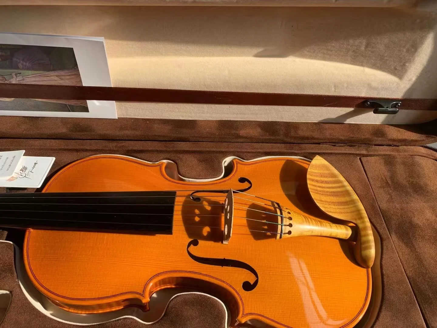 Customized flame maple solid wood left hand 5 string violin custom high level violon
