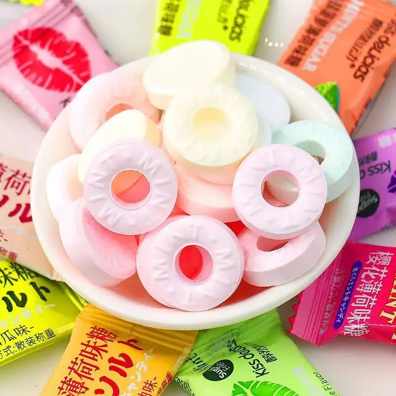 Factory direct sale custom personal label mint candy fresh breath fruits tablet candy mint hard candy slice