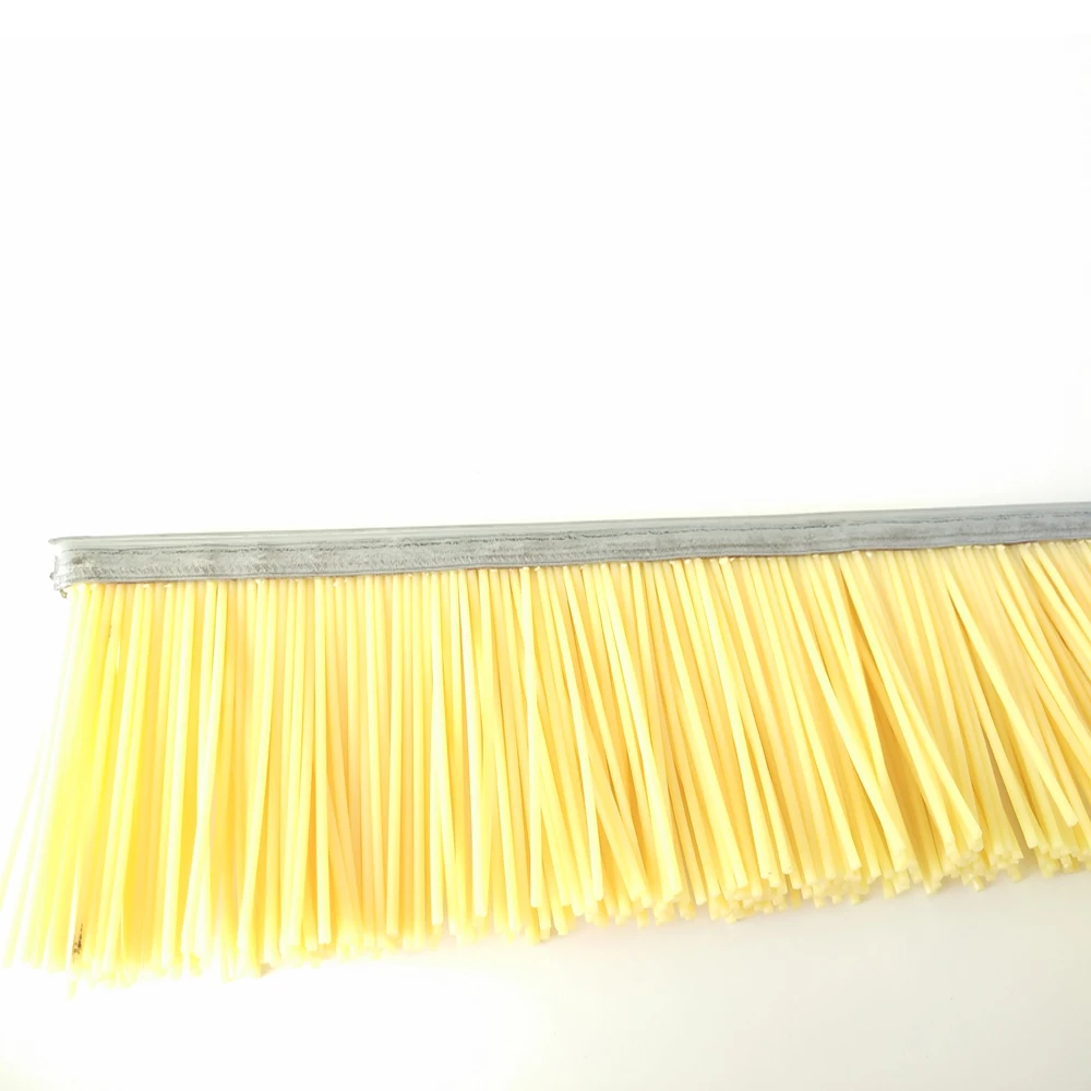 Hard PBT bristle strip brush for machine cabinet