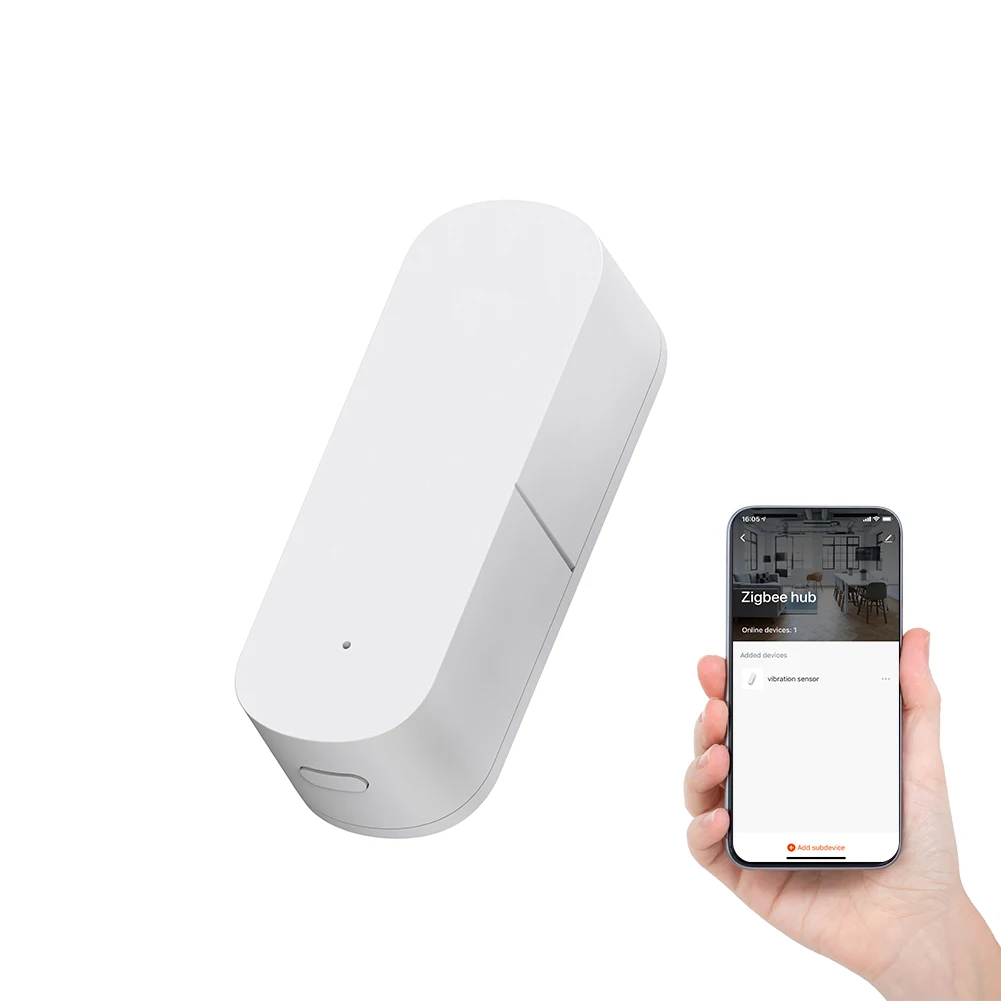  Умный датчик вибрации Zigbee обнаружения движения уведомления приложения Tuya в режиме реального