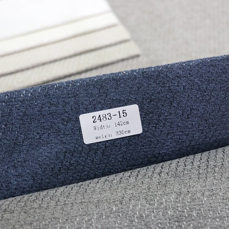 2483 Custom Pattern Easy Clean Brush Breathable Backing Upholstery Furniture Waterproof Faux Linen 100% Polyester Sofa Fabric